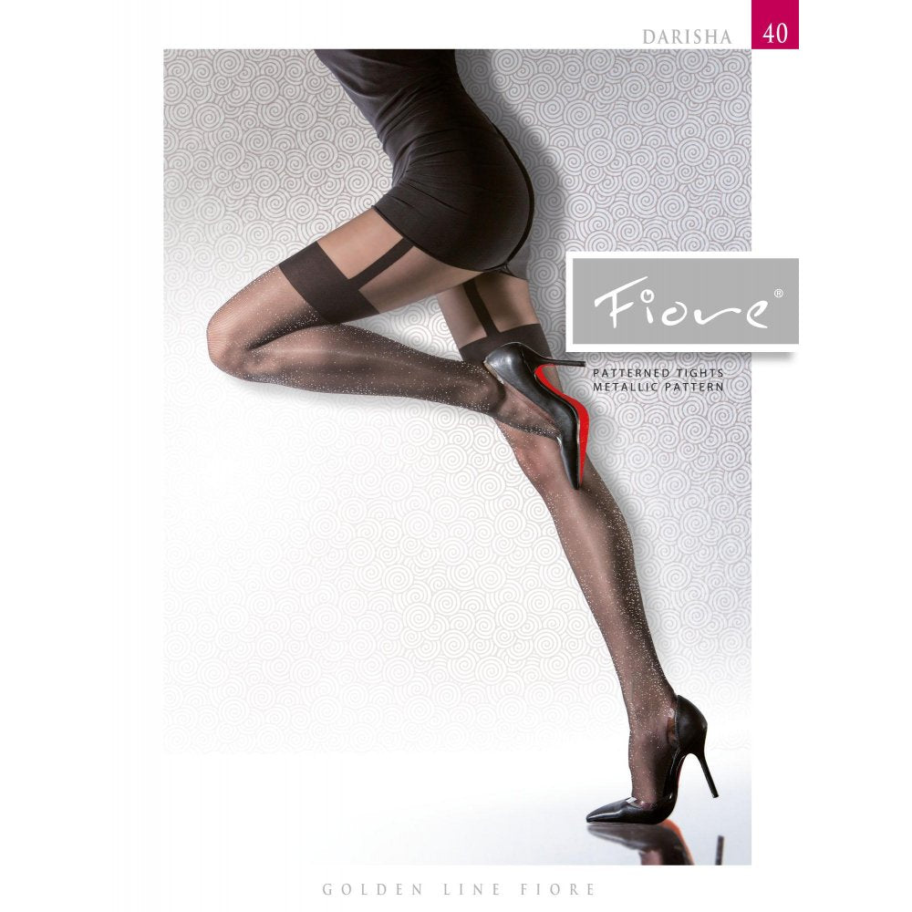 Fiore DARISHA 40 Denier Tights With Hold Up Pattern