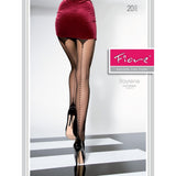 Fiore RAYLENE Patterned Back Seam 20 Denier Tights