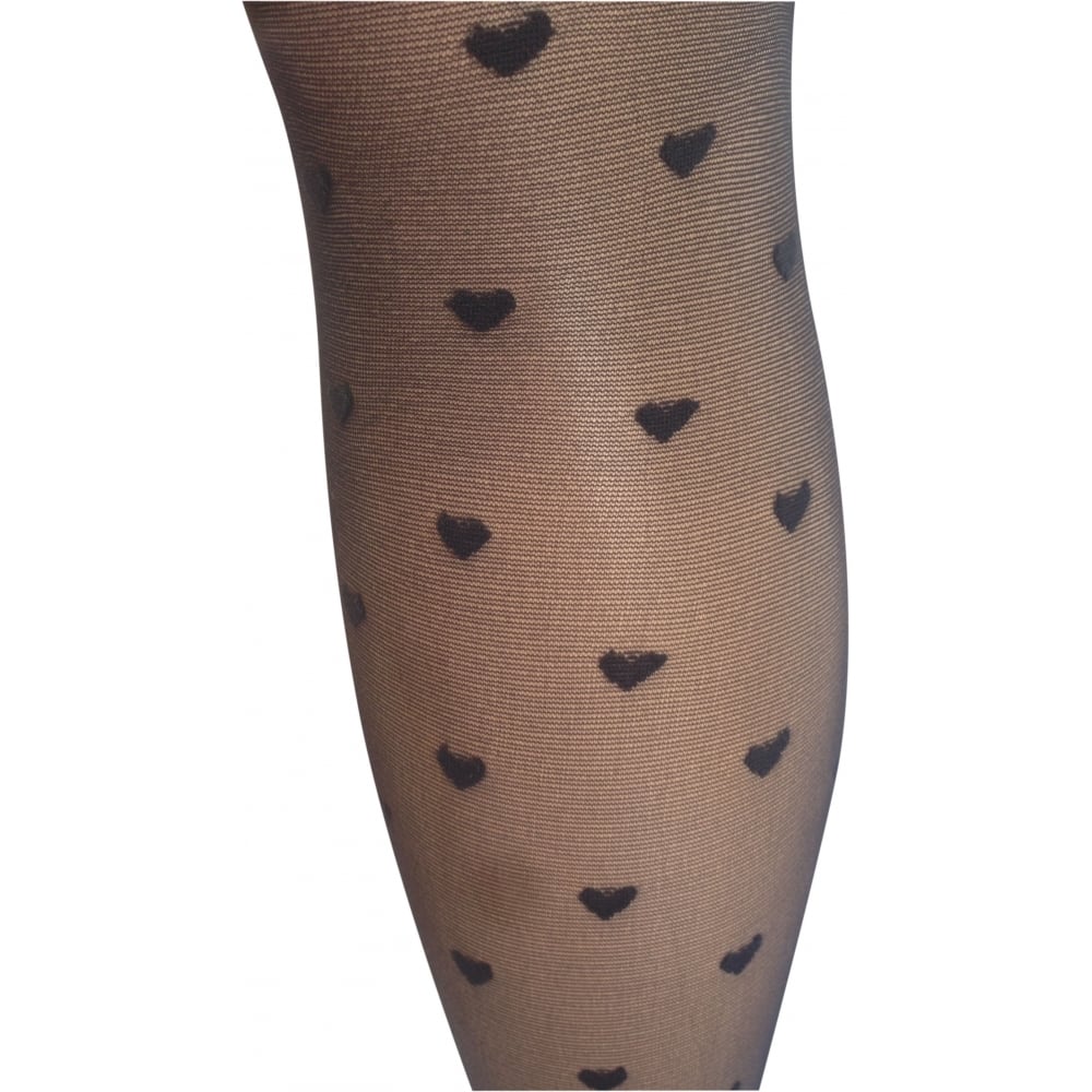 Sheer Tights With Scattered Hearts