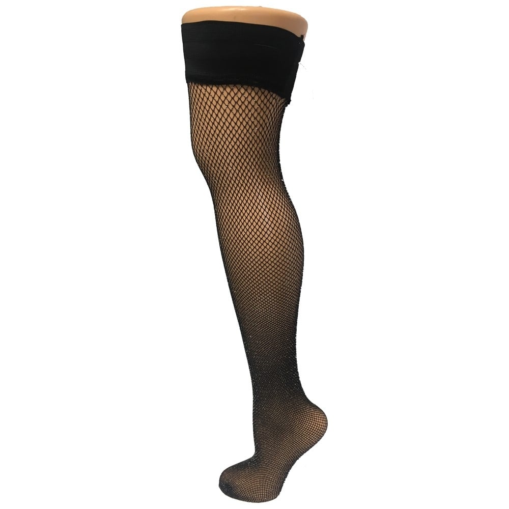 Glitter Fishnet Hold-Ups