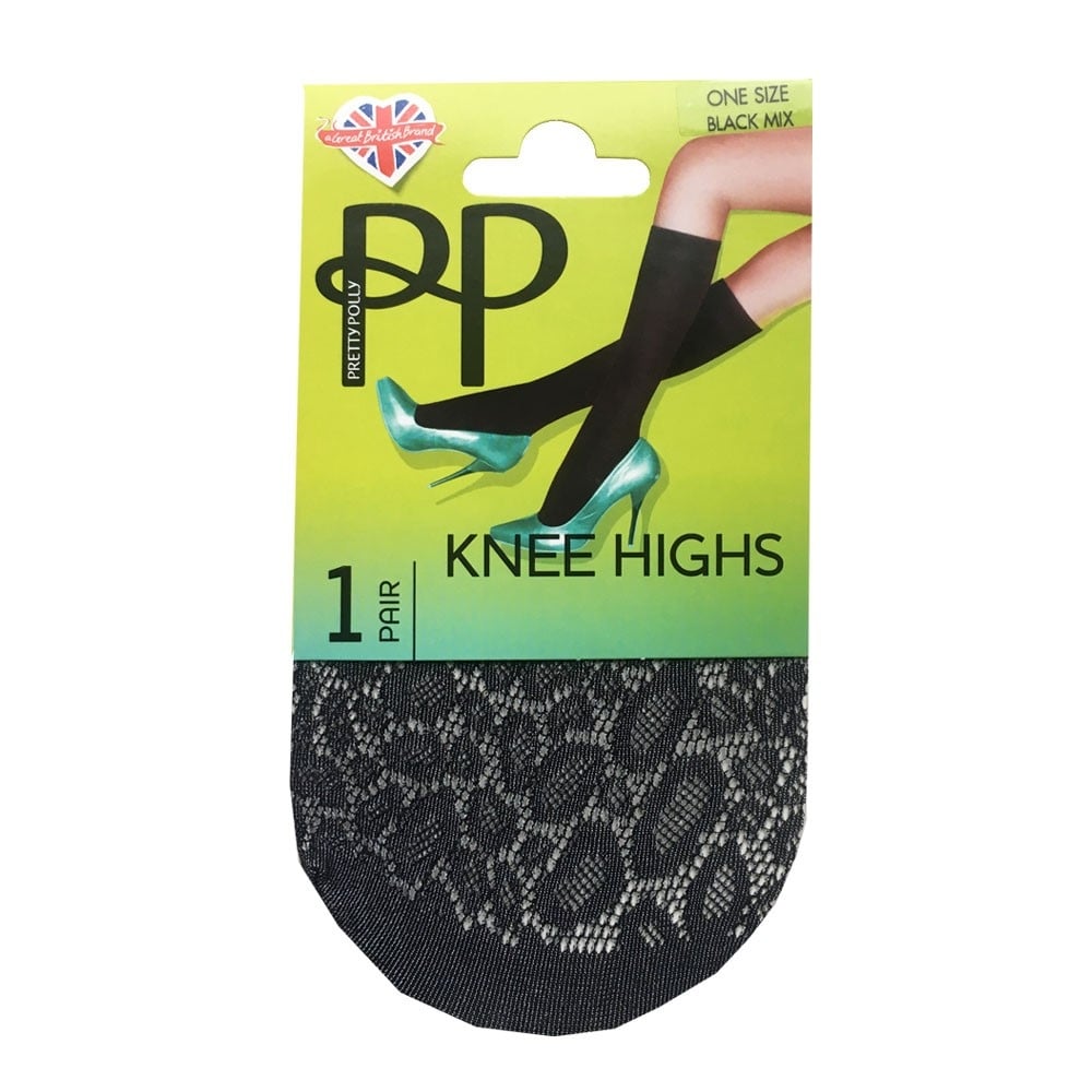 Animal Print Fishnet Knee High Socks