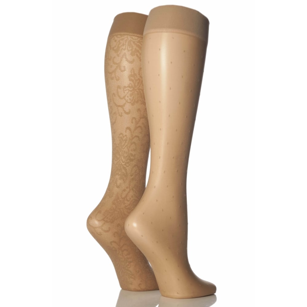 2 Pack Pattern Knee High Socks