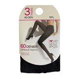 3 Pack 60 Denier Opaque Tights