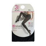3 Pack 80 Denier Opaque Tights