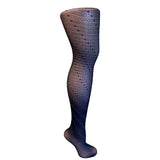 Star Snowflake Pattern Black Tights