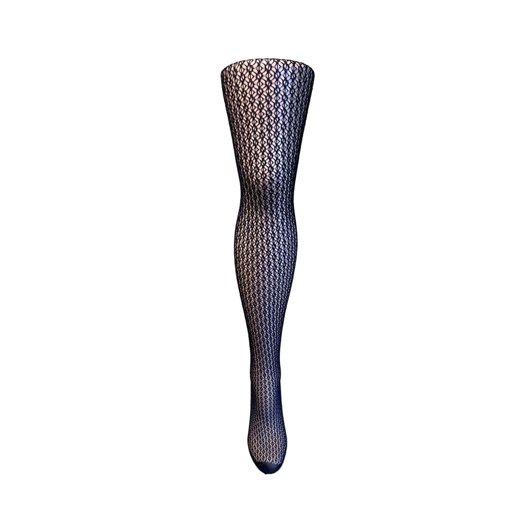 Black Circle Pattern Lace Tights