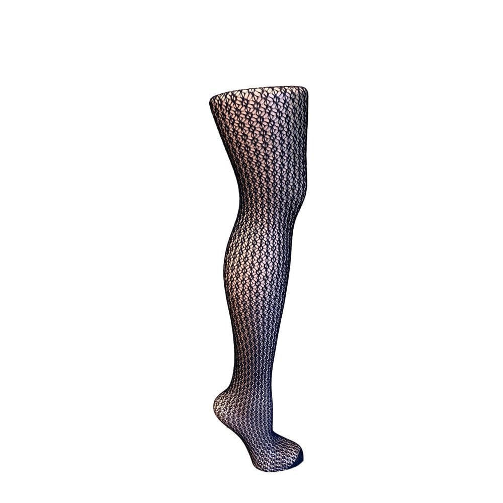 Black Circle Pattern Lace Tights