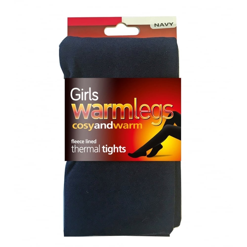 Children's Navy Fleece Lined Tights