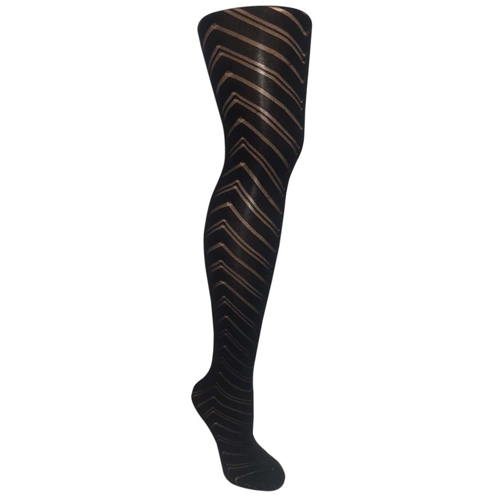 Repeat Zig Zag Pattern Tights
