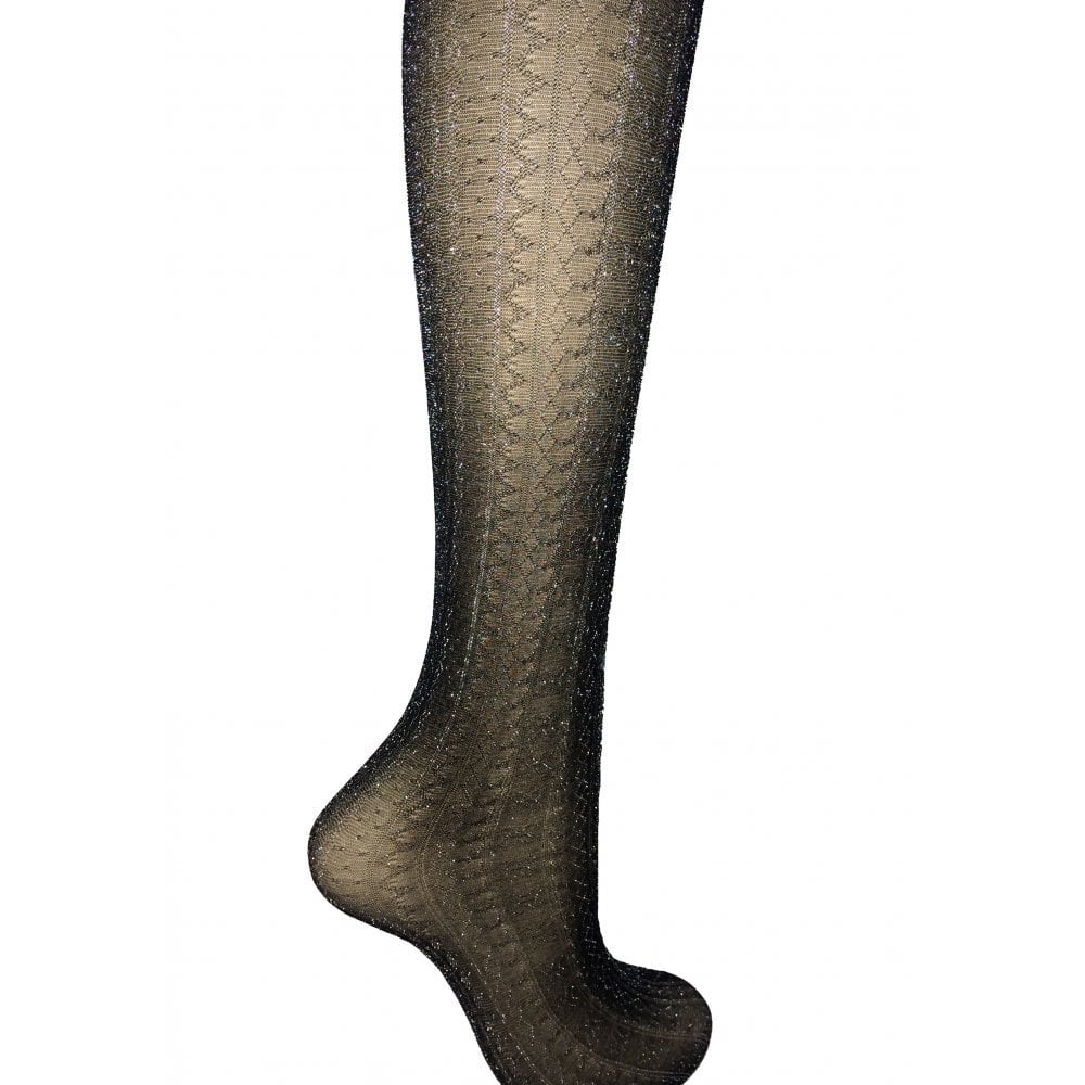 Silver Sparkle Pattern Tights