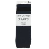 Love Your Legs® 3 Pairs Trouser Socks – Soft, Comfortable Everyday Wear