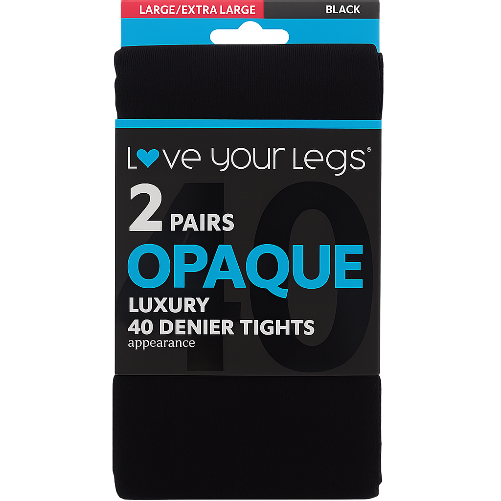 Luxury 40 Denier Tights - 2 Pack - Love Your Legs