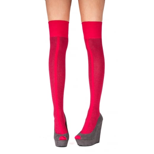Pink Glitter Knee High Socks