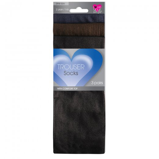 3 Pack Trouser Socks