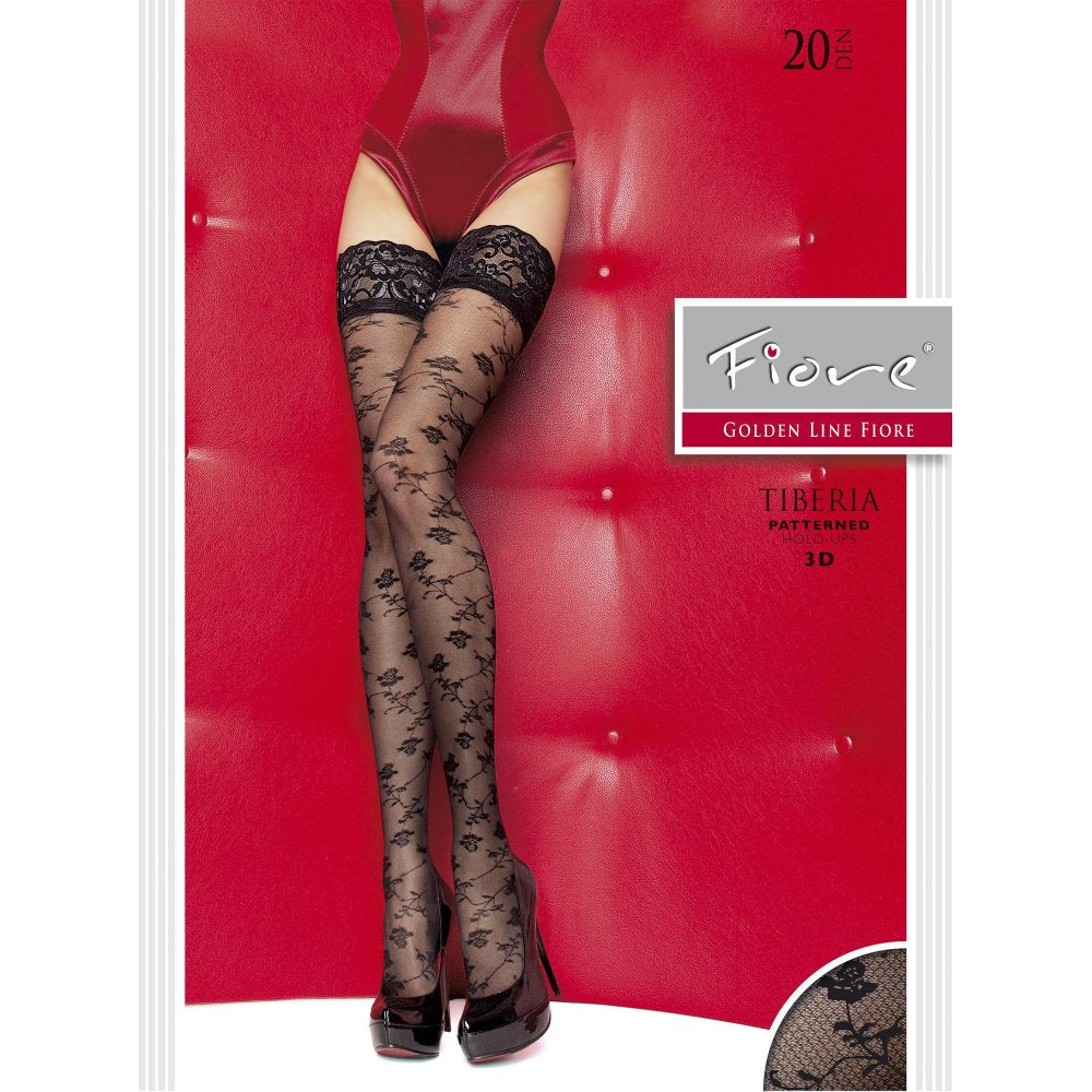 Tiberia 20 Denier Patterned 3D Hold-Ups