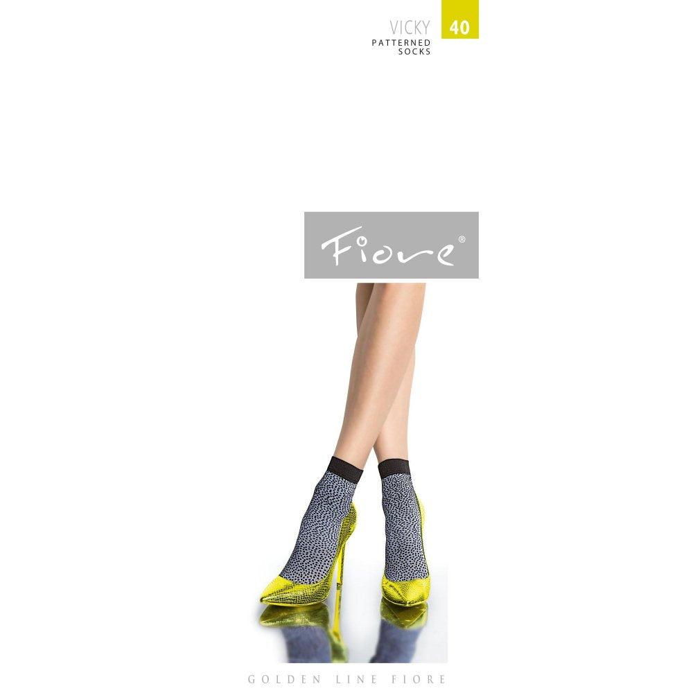 VICKY 40 Denier Patterned Socks