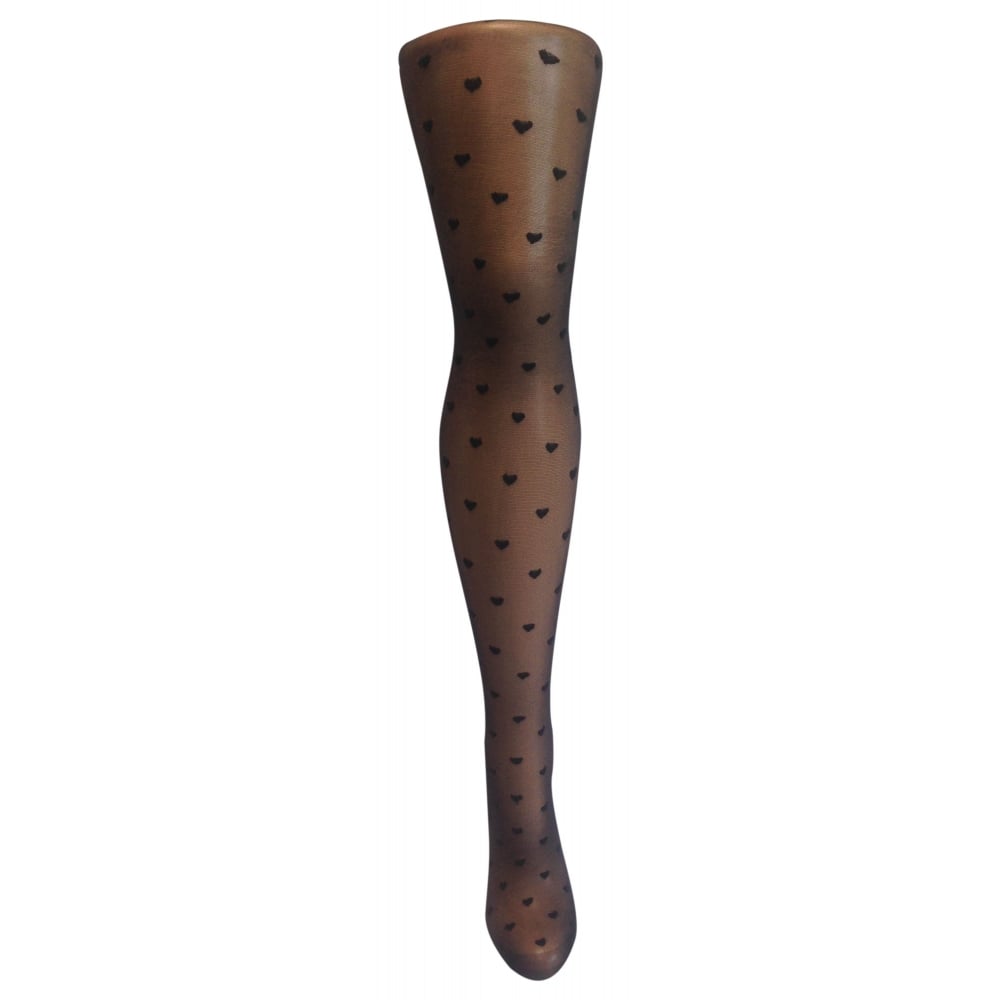 Sheer Tights With Scattered Hearts