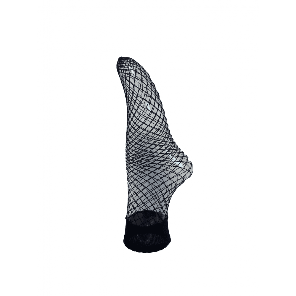 Love Your Legs 2 Pack Fishnet Ankle Highs (1 Fine Fishnet Lurex Sparkle Finish)