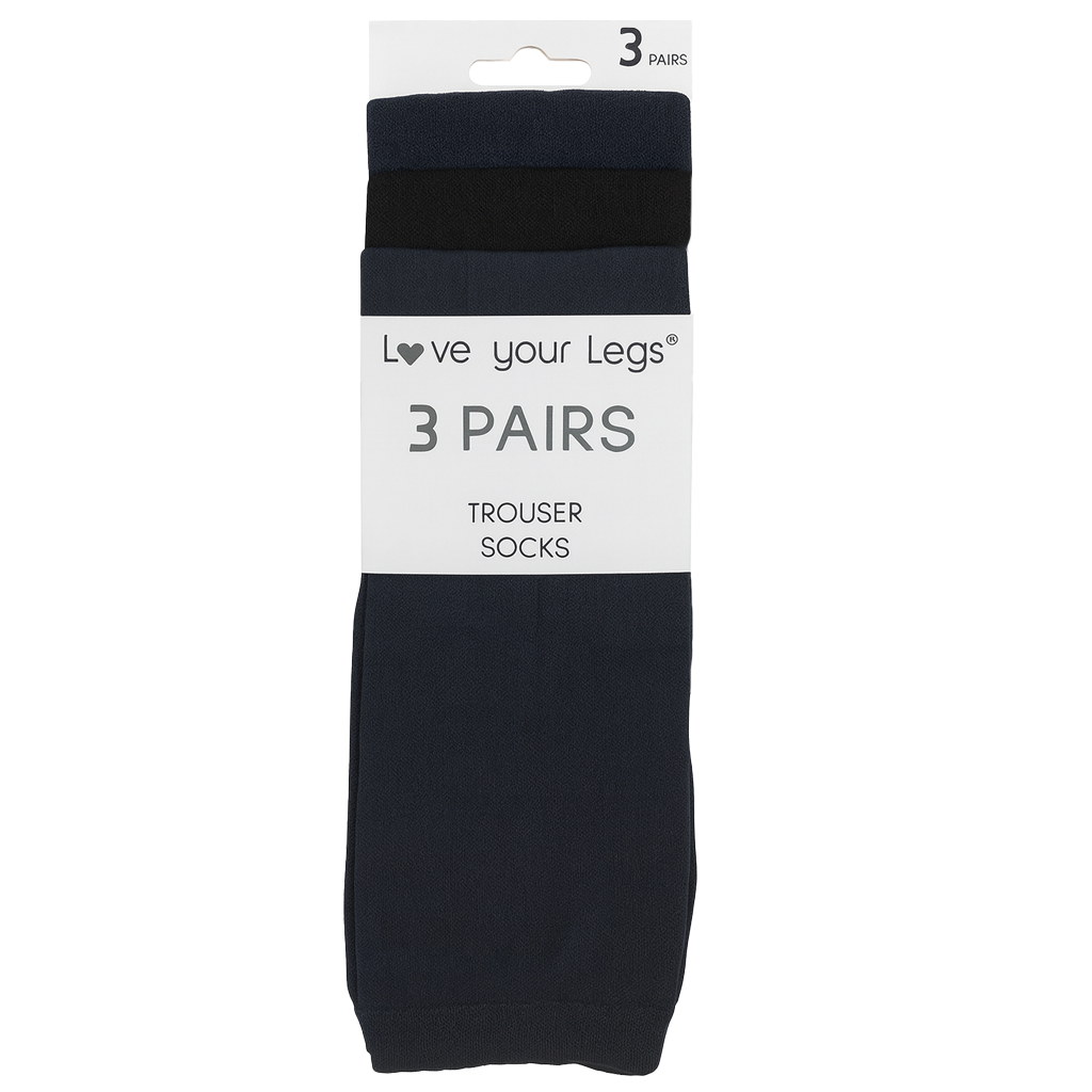 Love Your Legs® 3 Pairs Trouser Socks – Soft, Comfortable Everyday Wear